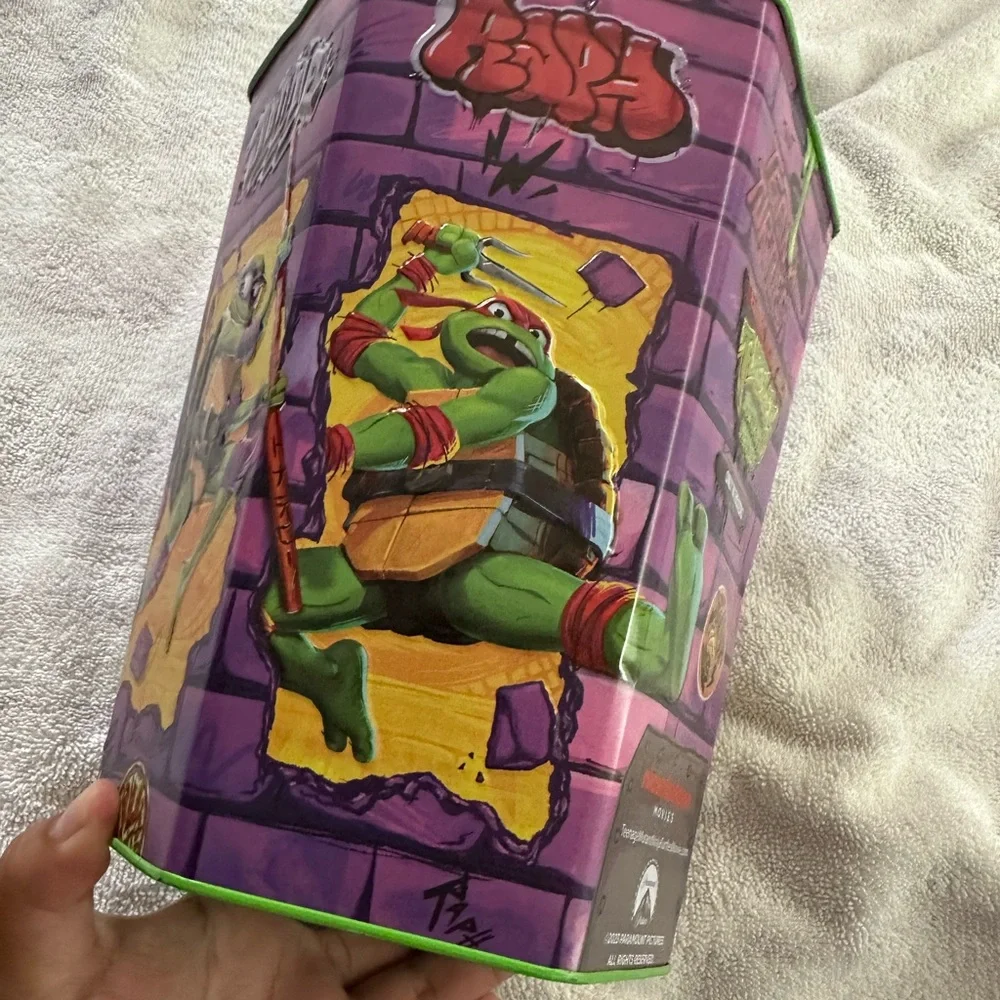 TMNT Mutant Mayhem Popcorn Tin 2023 | Collectible Movie Bucket | Michelangelo - Picture 5 of 6